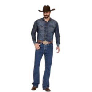 Blue‎ Ranchwear Buckaroo Jeans Men’s 35x32 Medium Wash Regular Bootcut Denim NWT